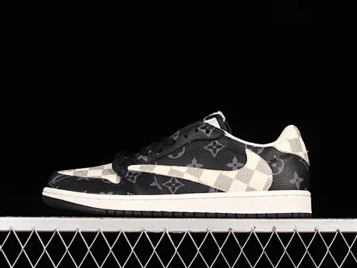All categories Air Jordan Jordan series basketball shoes Air Jordan 1 Low Donkey brand x Travis Scott x Air Jordan 1 AJ1 Joe 1 lightning overhead low-top basketball shoes DM7866-512